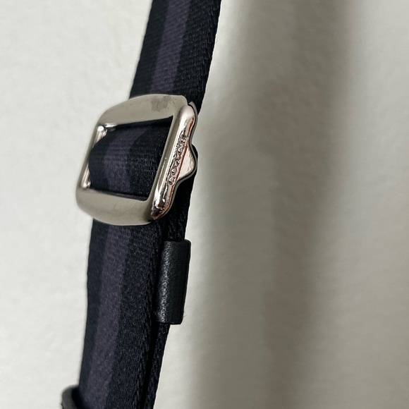 Coach Houston Map Bag black pebble leather messenger purse crossbody - Picture 5 of 16